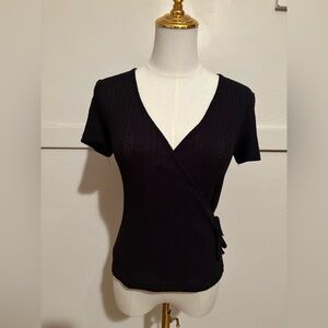 Altar’d State Black Wrap Top